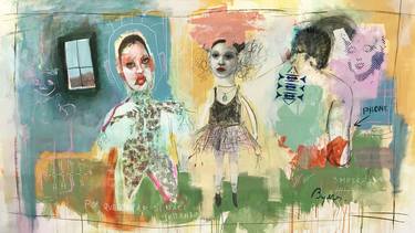 Original Abstract Expressionism Fantasy Paintings by Veronica Byers